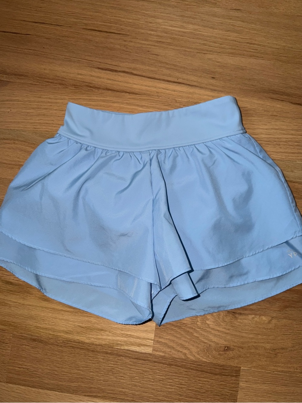 Abercrombie kids Light Blue Layered Girl's Athletic Shorts Sz 11/12 years